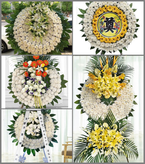 山东济宁鱼台县王庙镇小乡村花圈速递